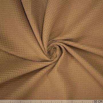 Wafeldoek camel