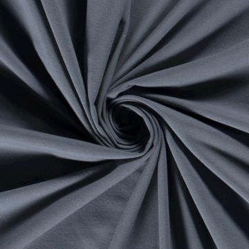 Katoen Tricot staalblauw