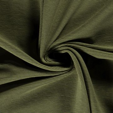 Rib tricot mosgroen