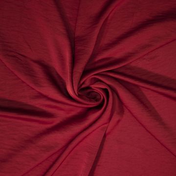 Milano stretch satin donkerrood