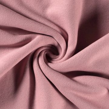 Katoen Fleece oud roze