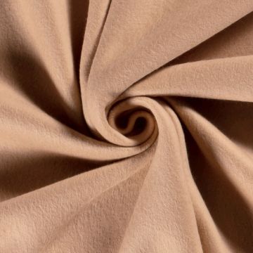 Katoen Fleece donker abrikoos