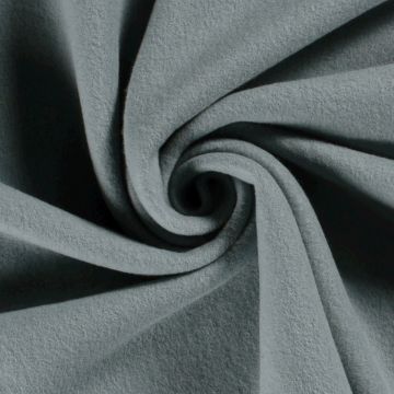 Katoen Fleece staal blauw