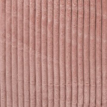 Brede fleece rib licht oud roze
