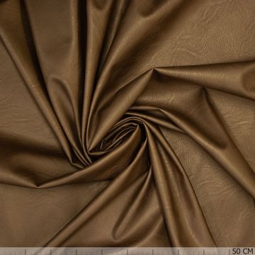 Metallic stretch imitatie leer brons