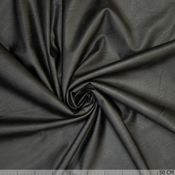 Metallic stretch imitatie leer grijs
