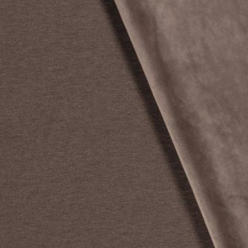 Double-face heavy velvet donker taupe