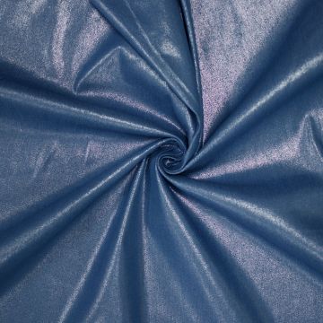 Stretch shiny denim licht zilver