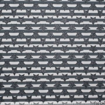 Tricot Stars and Stripes Grey