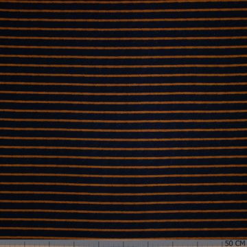 Tricot strepen stepped marine-terra