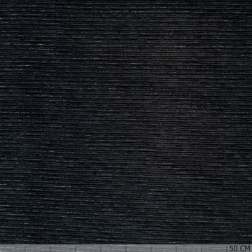 Velvet jersey rib lurex zwart
