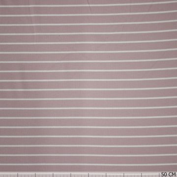 Rib jersey streep blauw