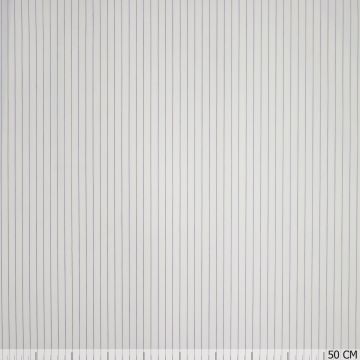 Stretch poplin streep 7mm wit-inktblauw
