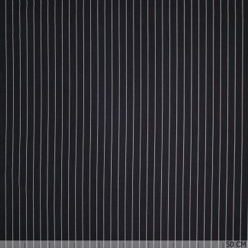 Stretch poplin streep 10mm antraciet