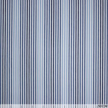 Stretch jeans stripes multi blauw