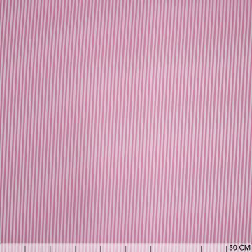 Stretch katoen 3mm strepen roze