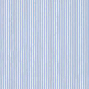 Stretch poplin streep licht blauw