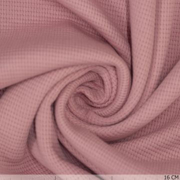 Gebreid wafeldoek oud rose lichtoudrose