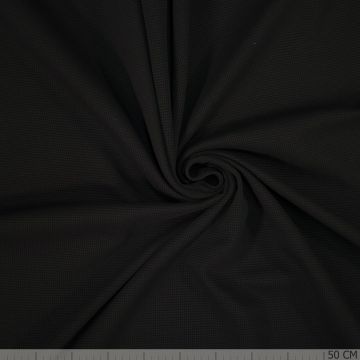Gebreid wafeldoek zwart zwart #35478-490