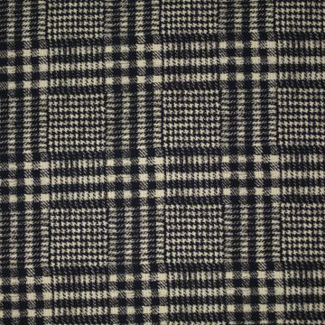 Poly-katoen stretch ruit donkerblauw