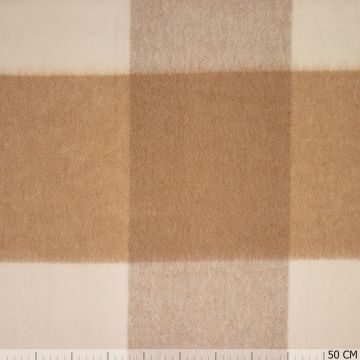 Flausch ruit camel ~ wolwit