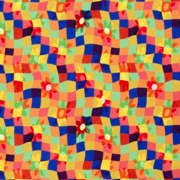 Texture flower power wavy ruit