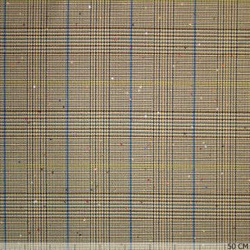 Stretch ruit jacquard met pailletten