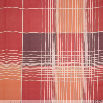 Silk Voile raster rood