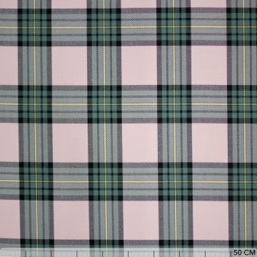 Viscose mix checks roze-groen
