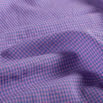 Katoen Poplin stof Seersucker Paars