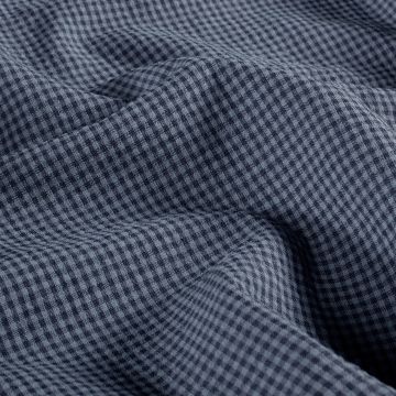 Katoen Poplin stof Seersucker Blauw