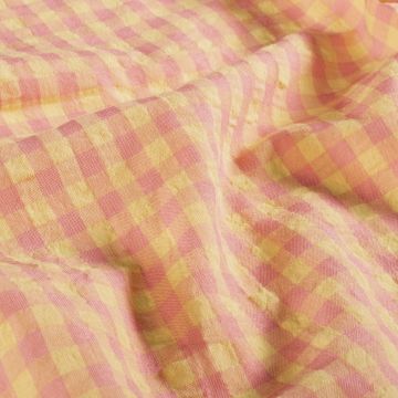 Katoen Poplin stof Seersucker XL Roze