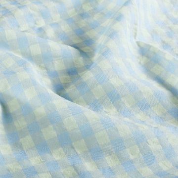 Katoen Poplin stof Seersucker XL Mint