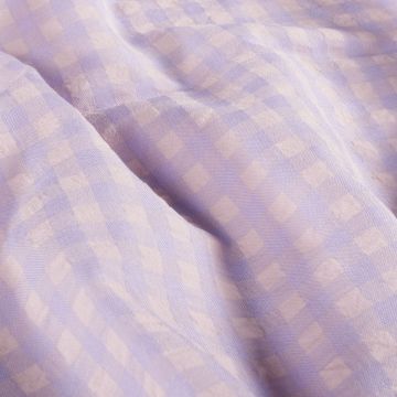 Katoen Poplin stof Seersucker XL Lila