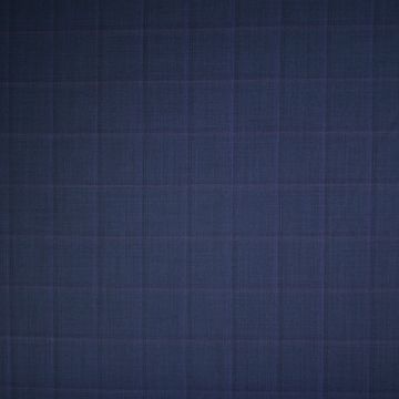 Pure Wool check marine-paars 