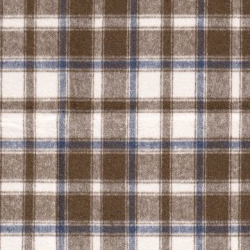 Brushed ruit bruin blauw