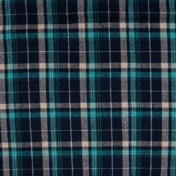 Flanel ruit geruwd blauw turquois