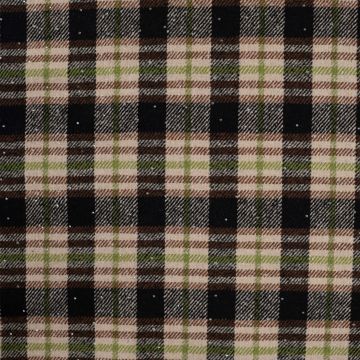 Jacquard ruit studs naturel-zwart-groen