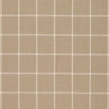 Stretch twill ruit beige
