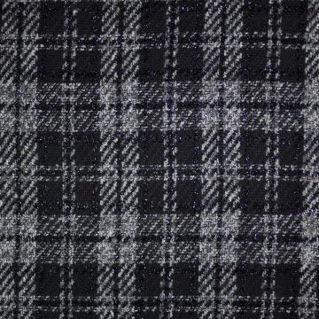 Chanella bouclé lurex zwart 