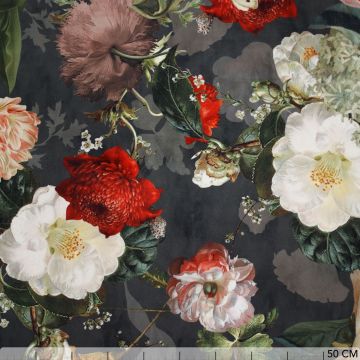 Rose Garden velours XL donkergrijs