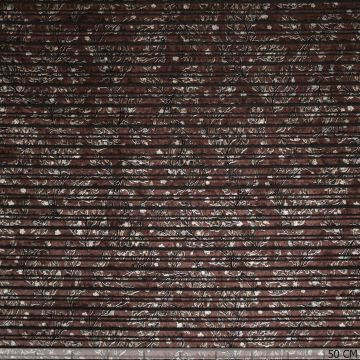 Velvet tricot rib tak rood bruin