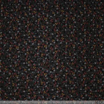 Chiffon flock dot bloempje rood