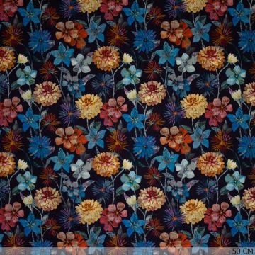 Liberty ~ Floral Letter purple Tana Lawn