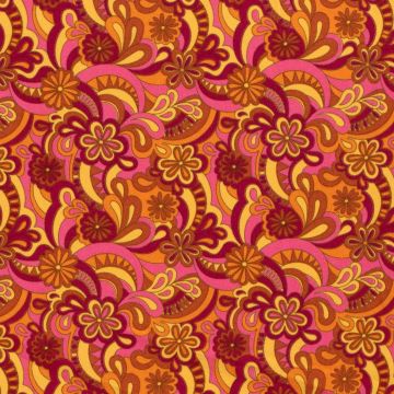 Texture flower power swirls