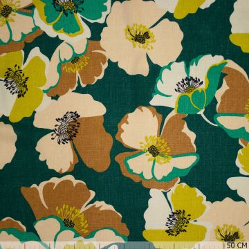 Viscose bloem den linnenlook