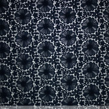 Couture bloemen kant donker blauw