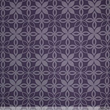 Ring a Roses stippel flora mauve