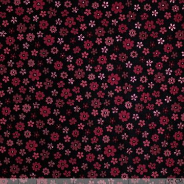 Puffy jacquard metallic flowers roze