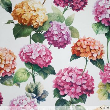 Keper katoen hortensia oranje-roze
